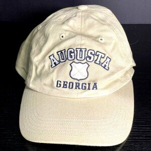 Augusta Georgia Embroidered Beige Baseball Cap By Richardson R65 100% Cotton Adj